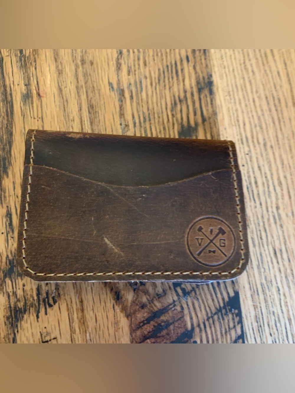 Vintage Gentlemen Handmade Leather 3 Pocket Bi-fold Wallet Full Grain Minimalist
